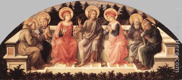 Seven Saints painting - Fra Filippo Lippi Seven Saints art painting